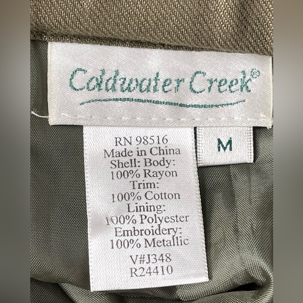 Coldwater Creek embroidered Metallic Maxi skirt Boho Peasant Cottagecore Fairy - Picture 8 of 10
